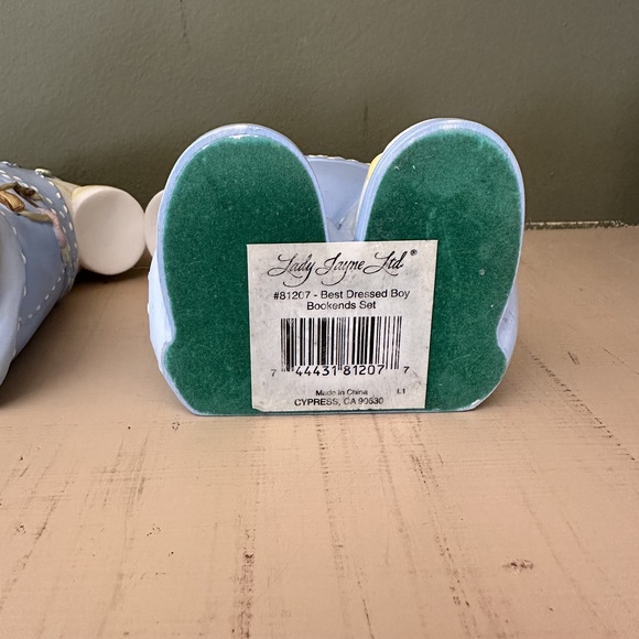 Vintage Nursery Decor | Lady Jayne “Best Dressed Boy" Nursery Bookends - Picture 6 of 6